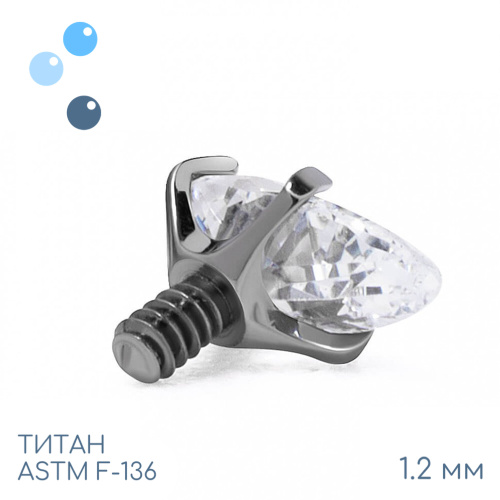 Накрутка Drop Crystal 1.2 мм фото 2